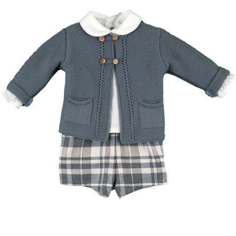 Boys Outfit with Green Cardigan